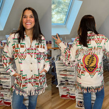 Load image into Gallery viewer, Grateful Fringy Southwest Stealie Jacket Shirt - Size S/M, M/L and L/XL