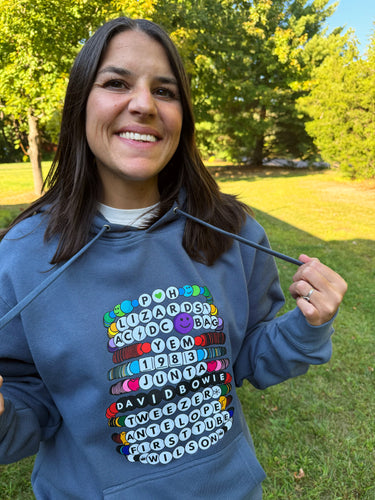 Phish Kandi EDM Friendship Bracelet Storm Blue Hoodie - Unisex Small>2XL