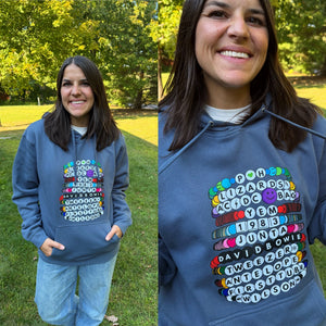 Phish Kandi EDM Friendship Bracelet Storm Blue Hoodie - Unisex Small>2XL