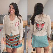 Load image into Gallery viewer, Comfy Cotton Tribal Embroidered Goose Mini Party Skirt - Size Medium (6/8)