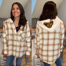 Load image into Gallery viewer, Fall is Dead Grateful Hooded Flannel - ONE Ladies size XXL left!