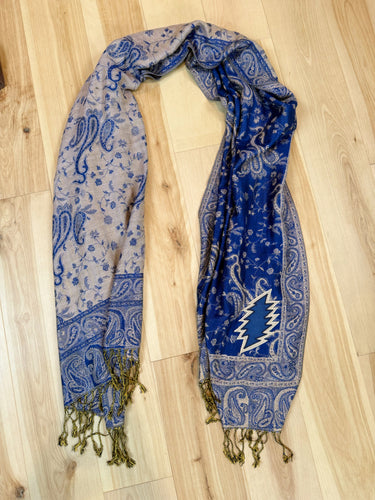 Deep Elem Blues Grateful Paisley Pashminas