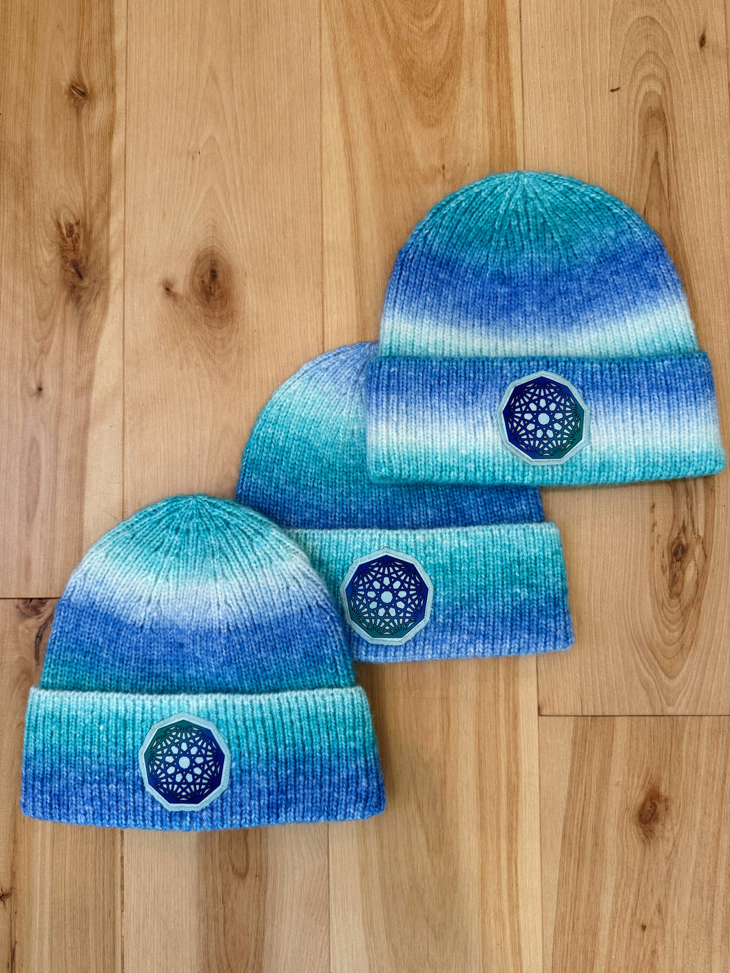 Dip Dyed Wool Nonagon Infinity King Gizzard Beanie - One size