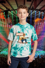 Load image into Gallery viewer, T is for Trey Youth Teal Tie Dye Phish Tee - YOUTH Sizes S, M or L