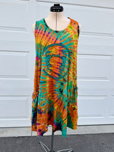 Load image into Gallery viewer, Phish and Grateful Dead Inspired “Her Life Was Saved By Rock n Roll” Orange Tie Dye Tank Dress - One Size Fits Most