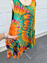 Load image into Gallery viewer, Phish and Grateful Dead Inspired “Her Life Was Saved By Rock n Roll” Orange Tie Dye Tank Dress - One Size Fits Most