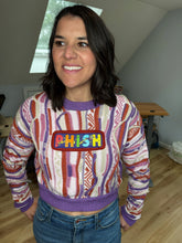 Load image into Gallery viewer, Phish in Space Springtime Coogi Inspired Cropped Sweater - Size Small