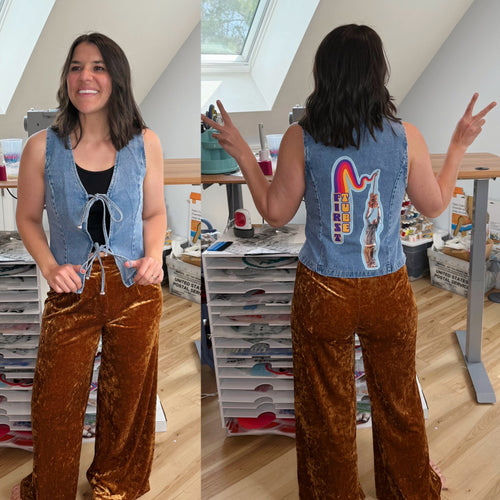 First Tube Denim Phish Vest - ONLY ONE Medium and Large left!