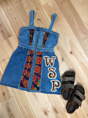 Widespread Panic Green Mandala Tapestry Denim Full Zip Dress -ONE Size Small