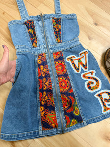 Widespread Panic Green Mandala Tapestry Denim Full Zip Dress -ONE Size Small