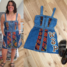 Load image into Gallery viewer, Widespread Panic Green Mandala Tapestry Denim Full Zip Dress -ONE Size Small