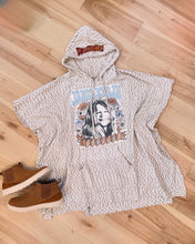 Load image into Gallery viewer, Janis Joplin Hooded Mosaic Pocket Poncho - One size fits all! (Only ONE Made!)