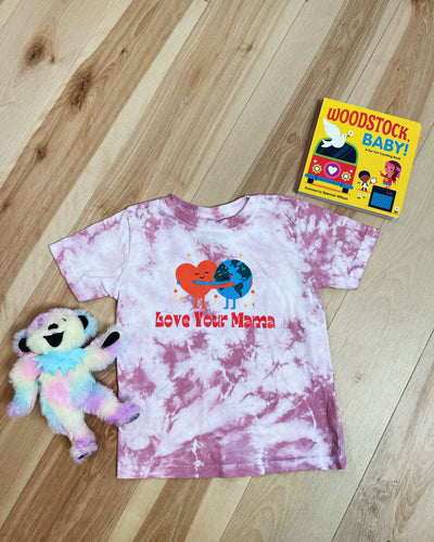 Love Your Mama Crystal Tie Dye Toddler Tee - Size 2T, 3T, 4T and 5/6