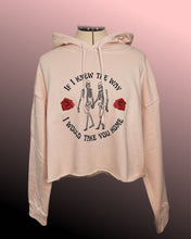 Load image into Gallery viewer, Ripple Grateful Dead Blush Cropped Hoodie - One Size Small&gt;XL Left!