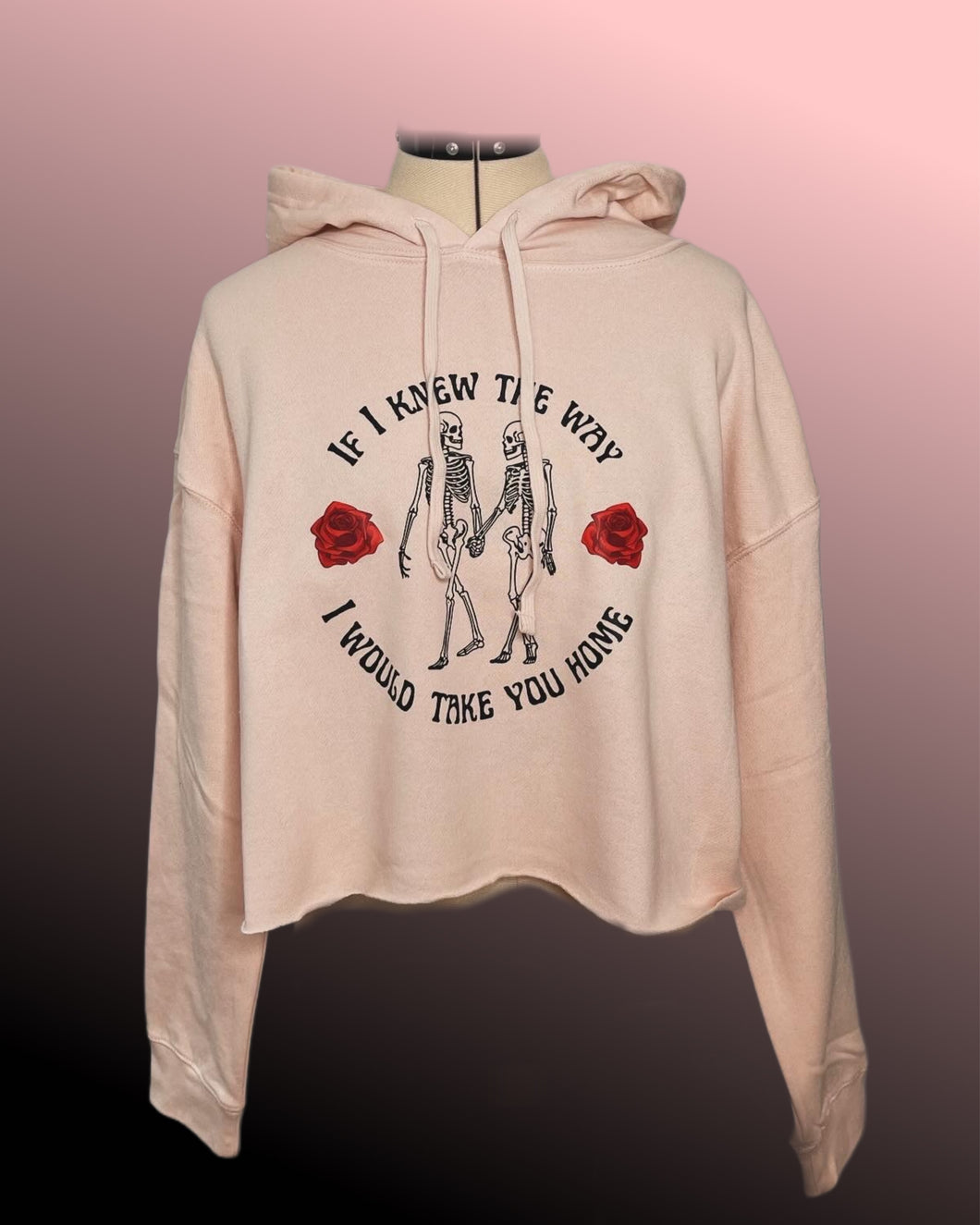 Ripple Grateful Dead Blush Cropped Hoodie - One Size Small>XL Left!