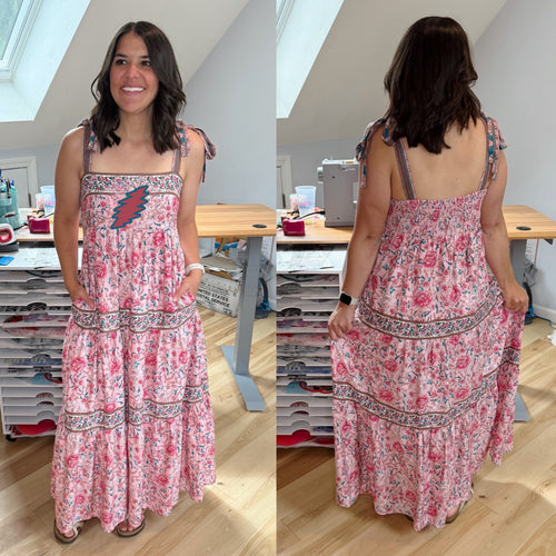 Grateful Scarlet And Rose Floral Dress - ONE Size Small left!