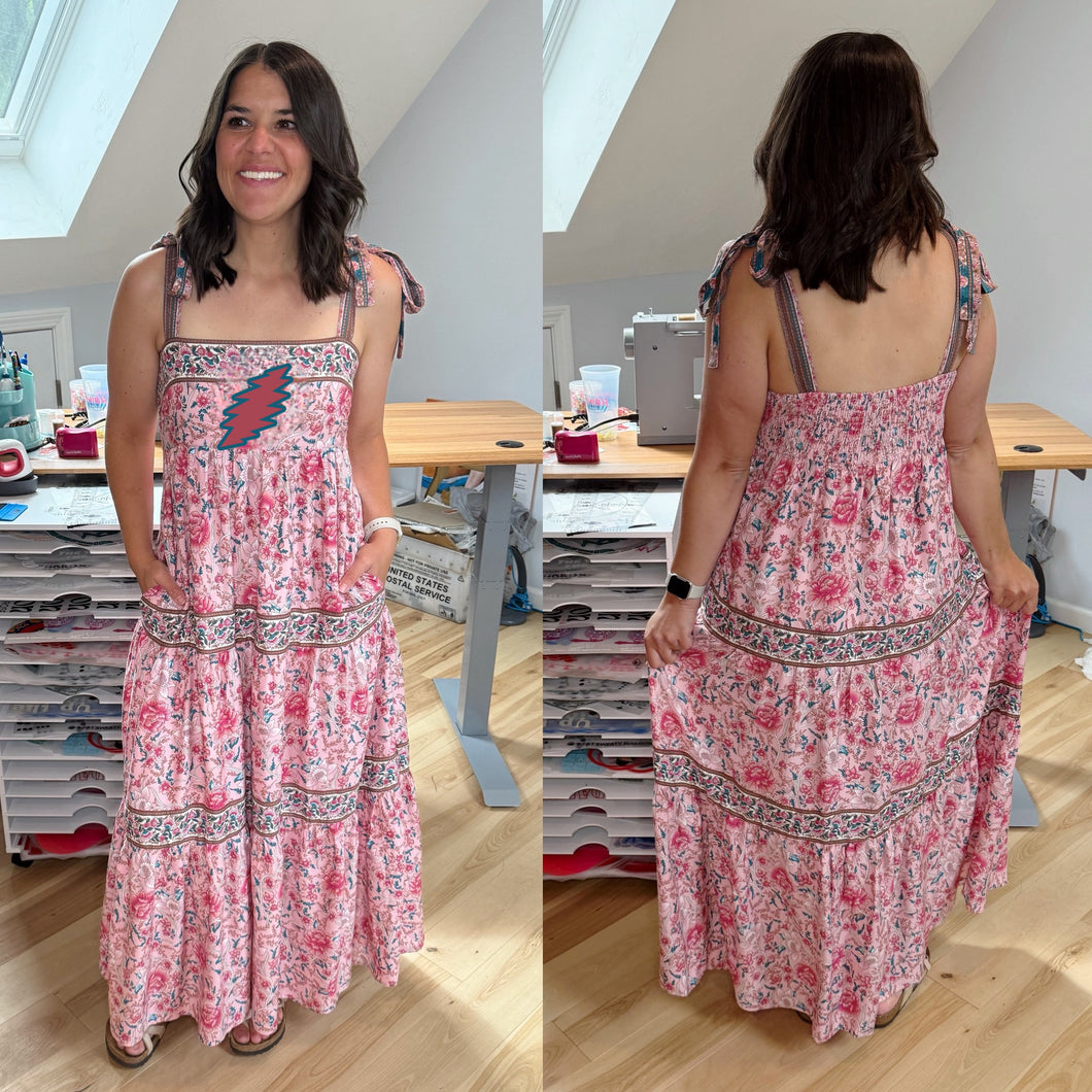 Grateful Scarlet And Rose Floral Dress - ONE Size Small left!