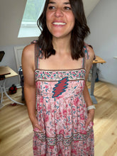 Load image into Gallery viewer, Grateful Scarlet And Rose Floral Dress - ONE Size Small left!