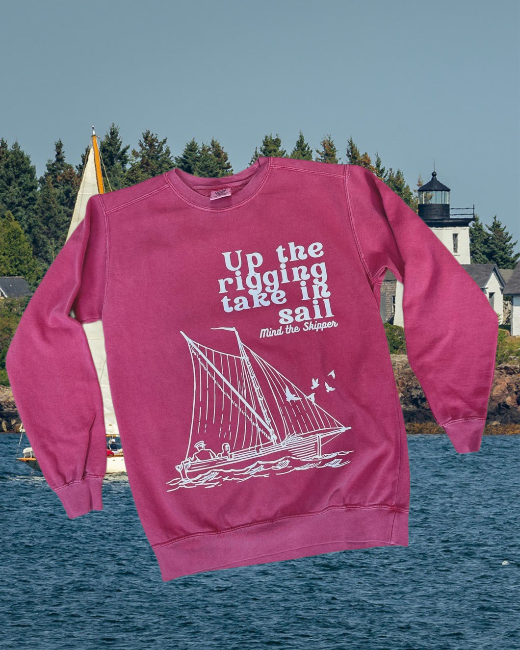 Moma Mind the Skipper Nantucket Red Phish Crewneck Sweatshirt