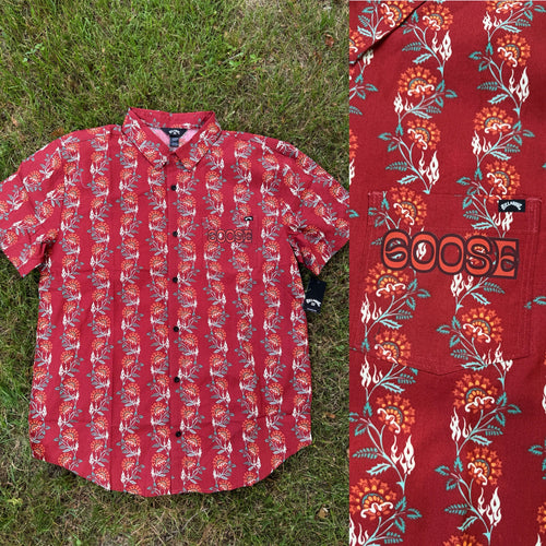 Folk Floral Goose x Billabong Buttondown Shirt - One Mens Large or XL