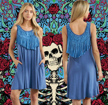 Load image into Gallery viewer, Stella Blue Grateful Fringy Festival Summer Tour Dress - Sizes S&gt;3X