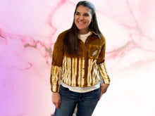 Load image into Gallery viewer, Grateful Brown Corduroy Shirt Jacket - ONE Size S, M and L/XL Left