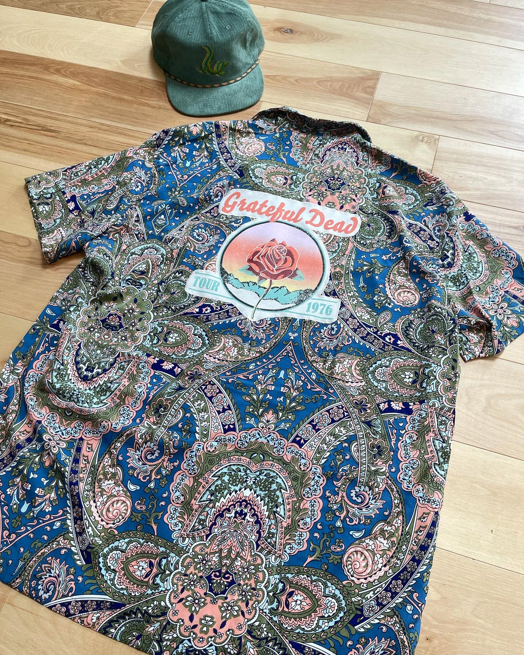 Grateful Summer Tour '76 Paisley Shirt - Men's Size L/XL left