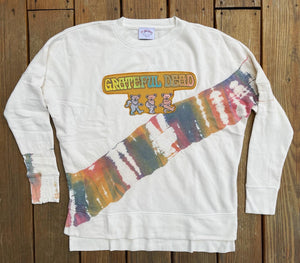 Grateful Dead Dancing Bear Tie Dye Stripe Sweatshirt - Sizes Small left!