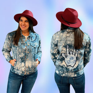 Grateful Garcia Tie Dye Denim Jacket- Size Small left!